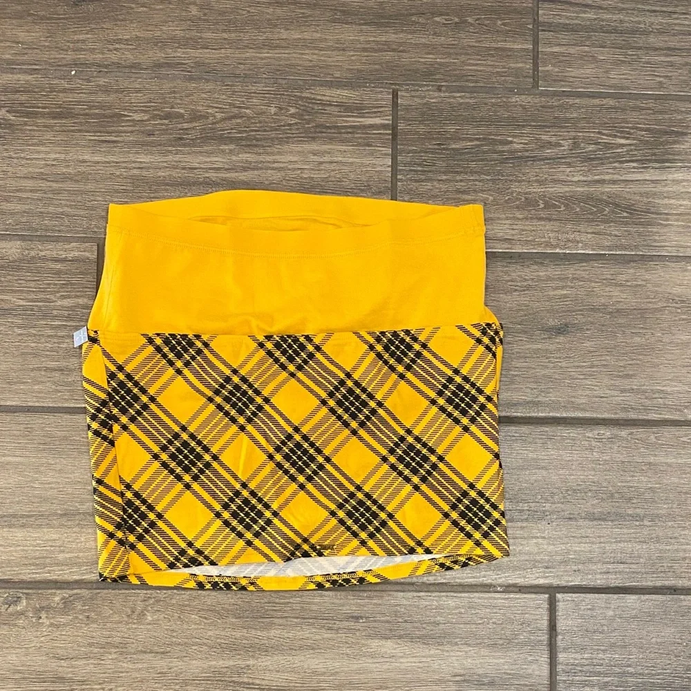 PINK Victoria's Secret Yellow Plaid Crop Top - Picture 3 of 6